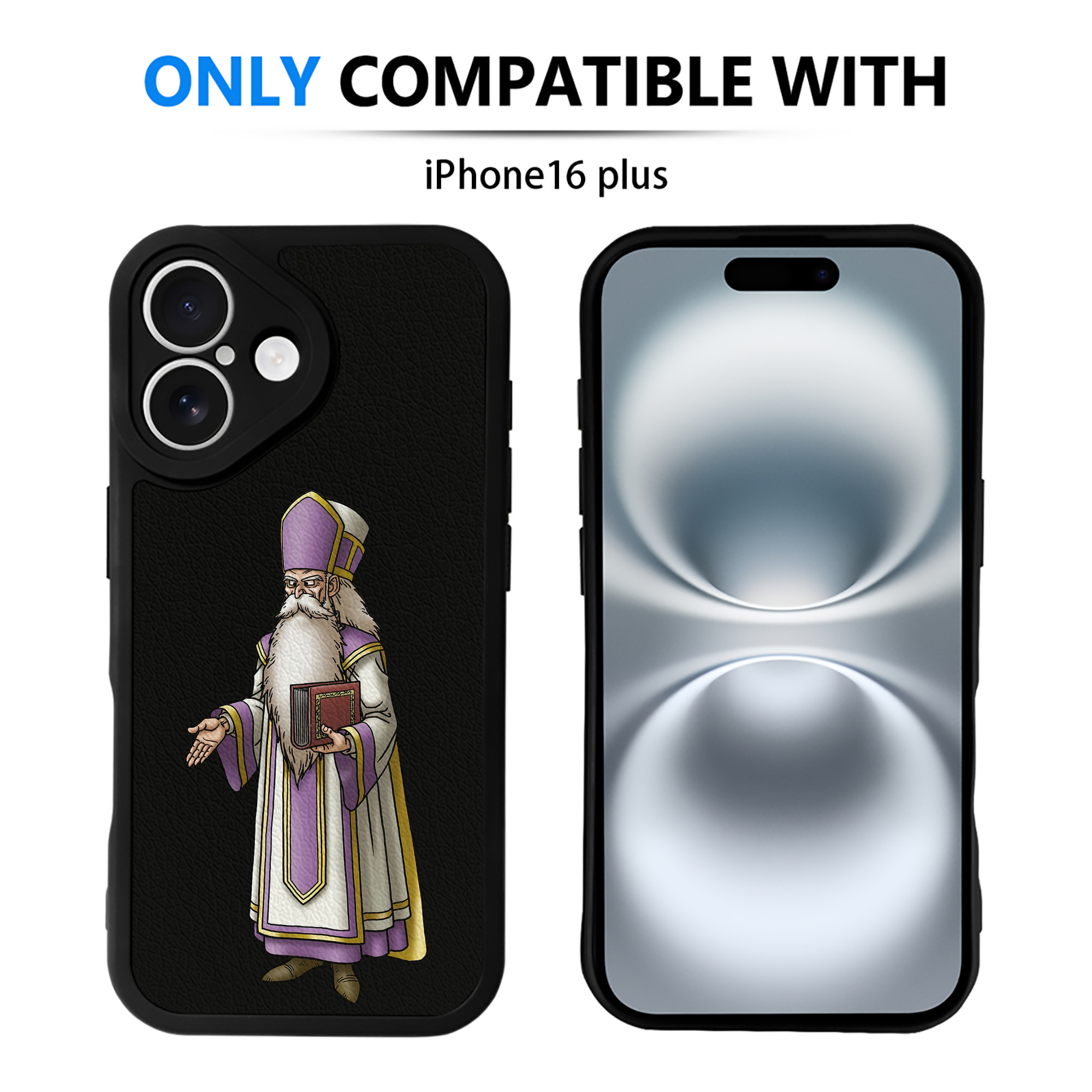 （画像用） ドラゴンクエスト Doragon Kuesuto Dragon Quest 【iPhone 16シリーズ対応】シリコンスマホケース（レザー調） 材質：シリコン